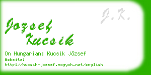 jozsef kucsik business card