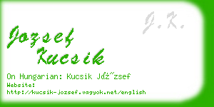 jozsef kucsik business card